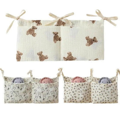 printed baby crib hanging storage bag