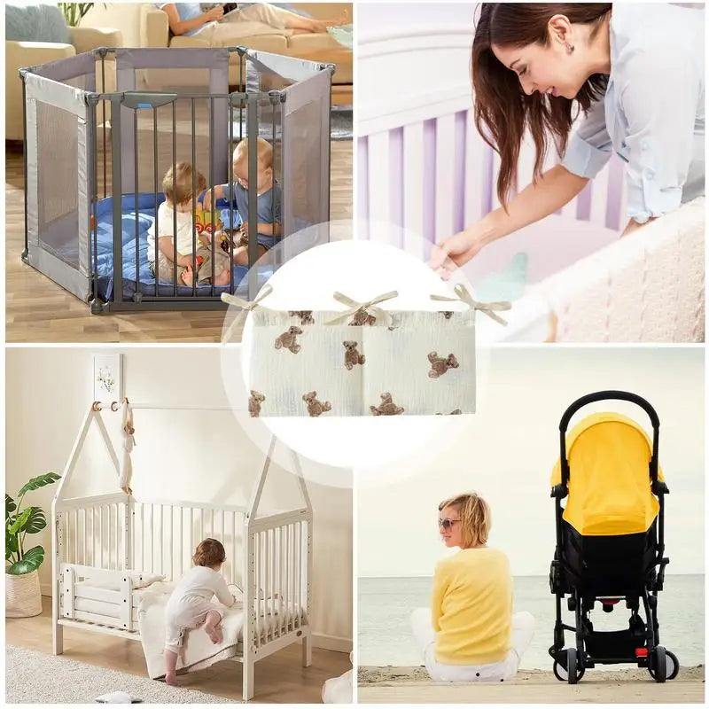 baby crib hanging storage bag