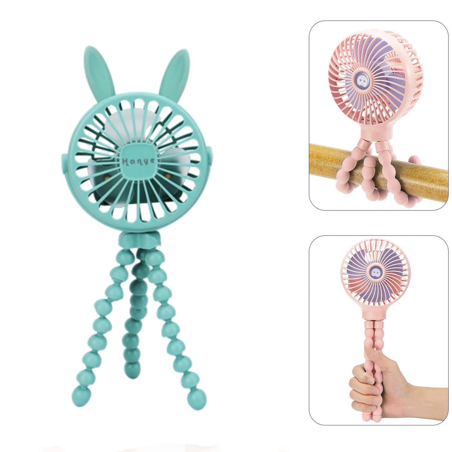 Summer Bunny Rechargeable Stroller Fan