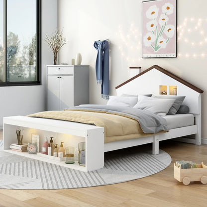 Keep the Lights On Full Size Platform Bed