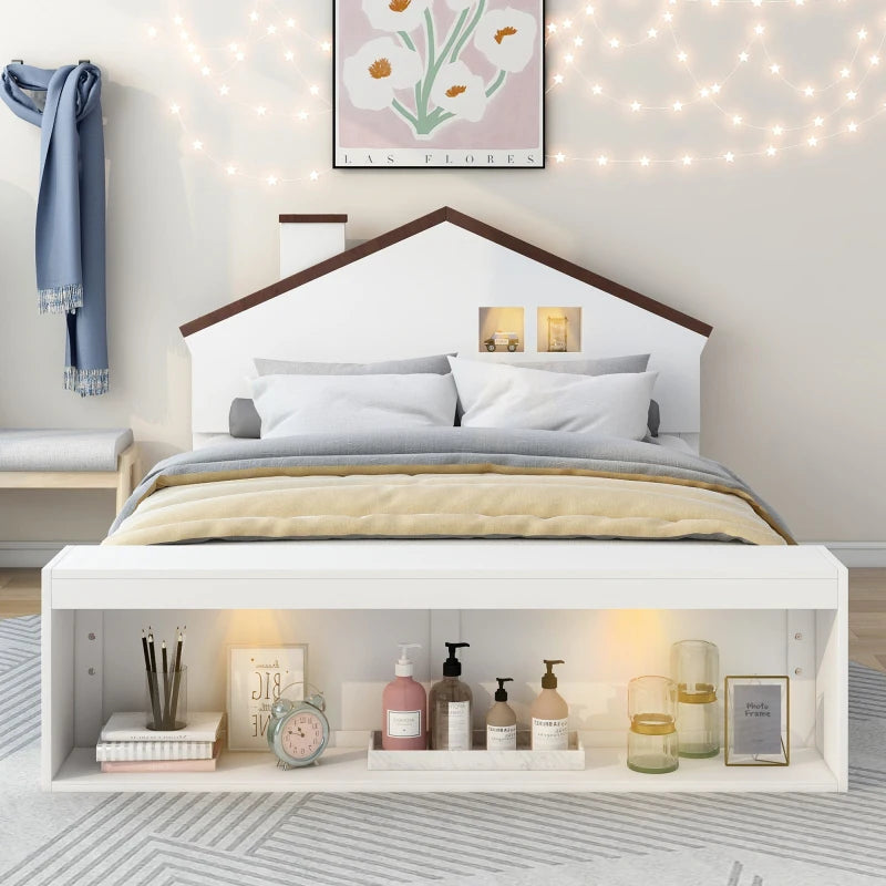 Keep the Lights On Full Size Platform Bed