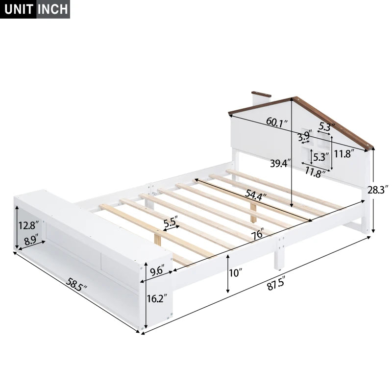 Keep the Lights On Full Size Platform Bed