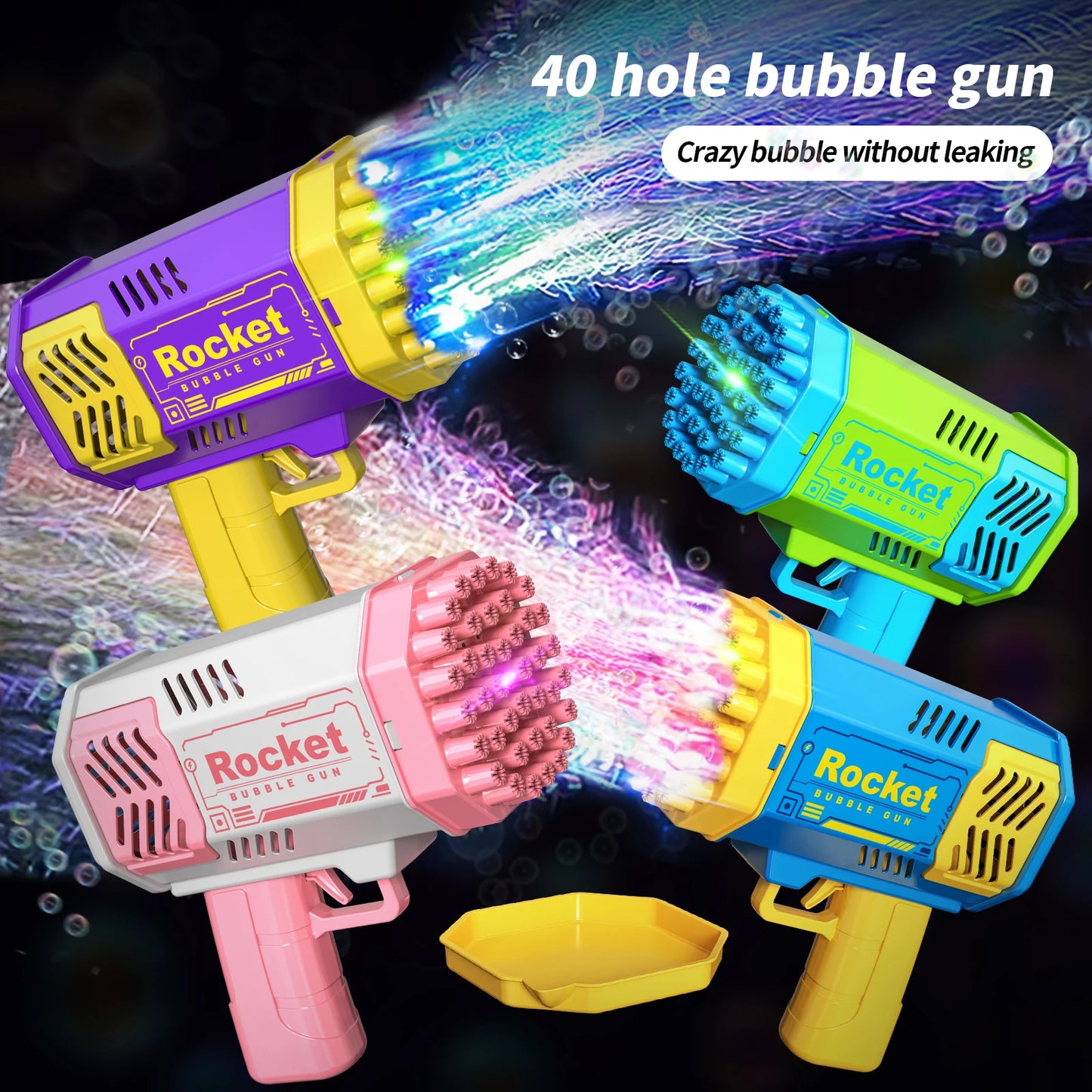 Portable LED Bubble Blower