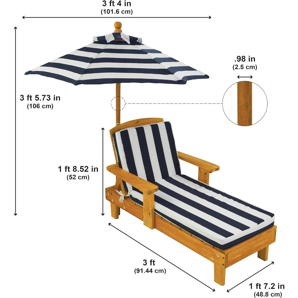 Amagansett Striped Chaise Lounger