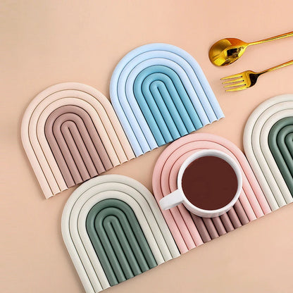 Rainbow Row Silicone Coaster Collection