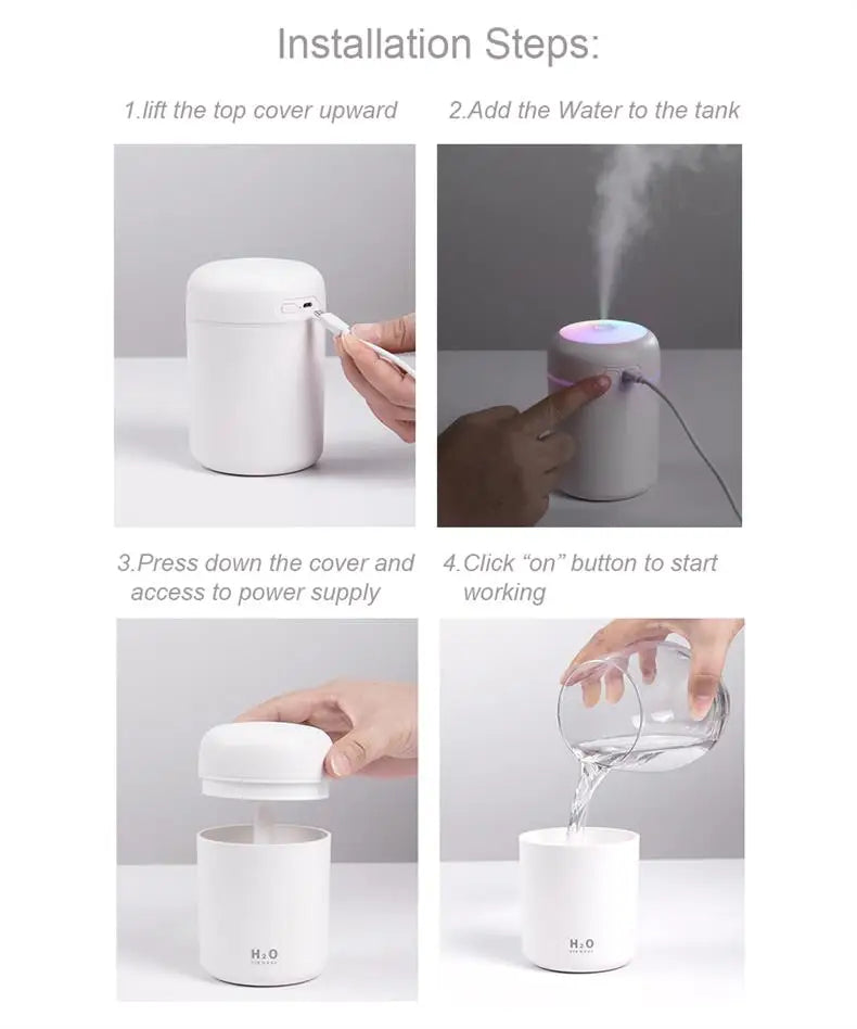 Serenity Mist Portable Humidifier & Nightlight