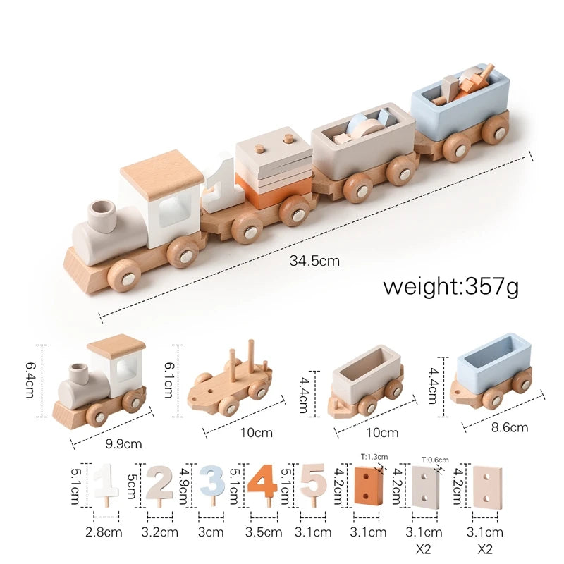 Birthday Edition Wooden Train Set