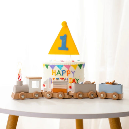 Birthday Edition Wooden Train Set